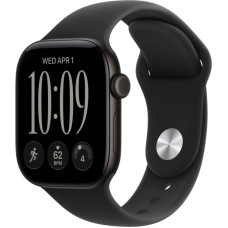 Apple Watch Series 12, 42 mm, GPS, Black Aluminum, Black Sport Band, M/L