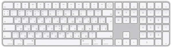 Клавиатура Apple Magic Keyboard с Touch ID и цифровой панелью White