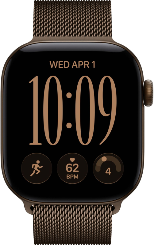 Apple Watch Series 12, 42 mm, GPS, Dark Bronze Aluminum, Dark Bronze Milanese Loop