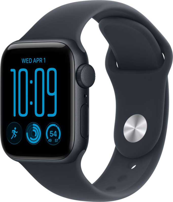 Часы Apple Watch SE 3 (2026), 44 mm, Midnight Aluminum Midnight Sport Band S/M