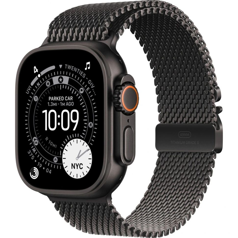 Часы Apple Watch Ultra 3 Black Titanium 49mm Black Titanium Milanese Loop Часы Apple Watch Ultra 3 Black Titanium 49mm Black Titanium Milanese Loop