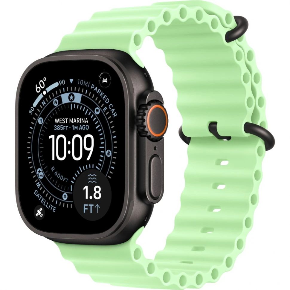 Часы Apple Watch Ultra 3 Black Titanium 49mm Neon Green Ocean Band Часы Apple Watch Ultra 3 Black Titanium 49mm Neon Green Ocean Band