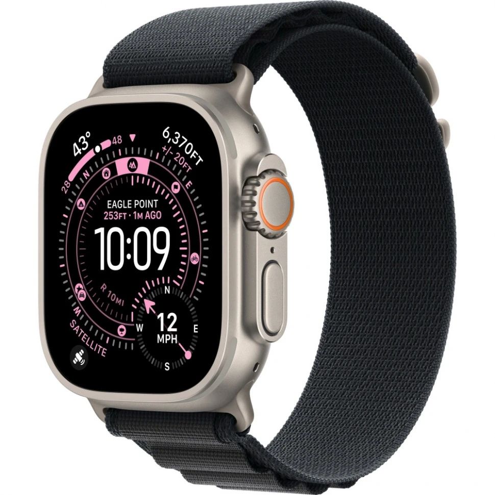 Часы Apple Watch Ultra 3 Natural Titanium 49mm Black Alpine Loop