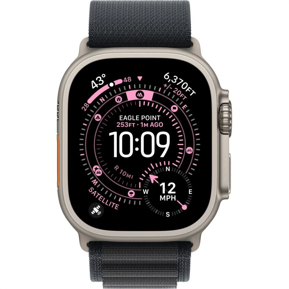 Часы Apple Watch Ultra 3 Natural Titanium 49mm Black Alpine Loop