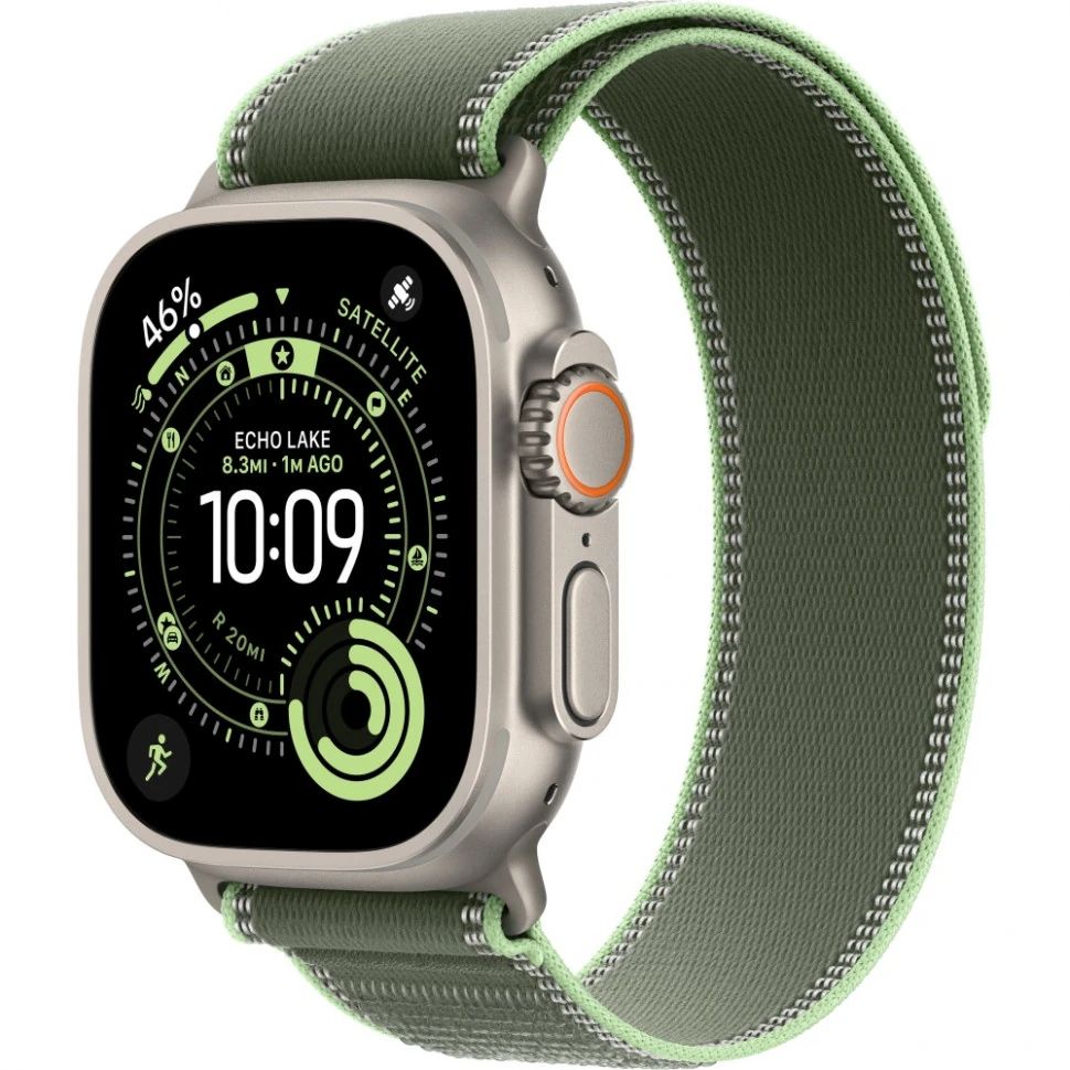 Часы Apple Watch Ultra 3 Natural Titanium 49mm Green/Neon Trail Loop