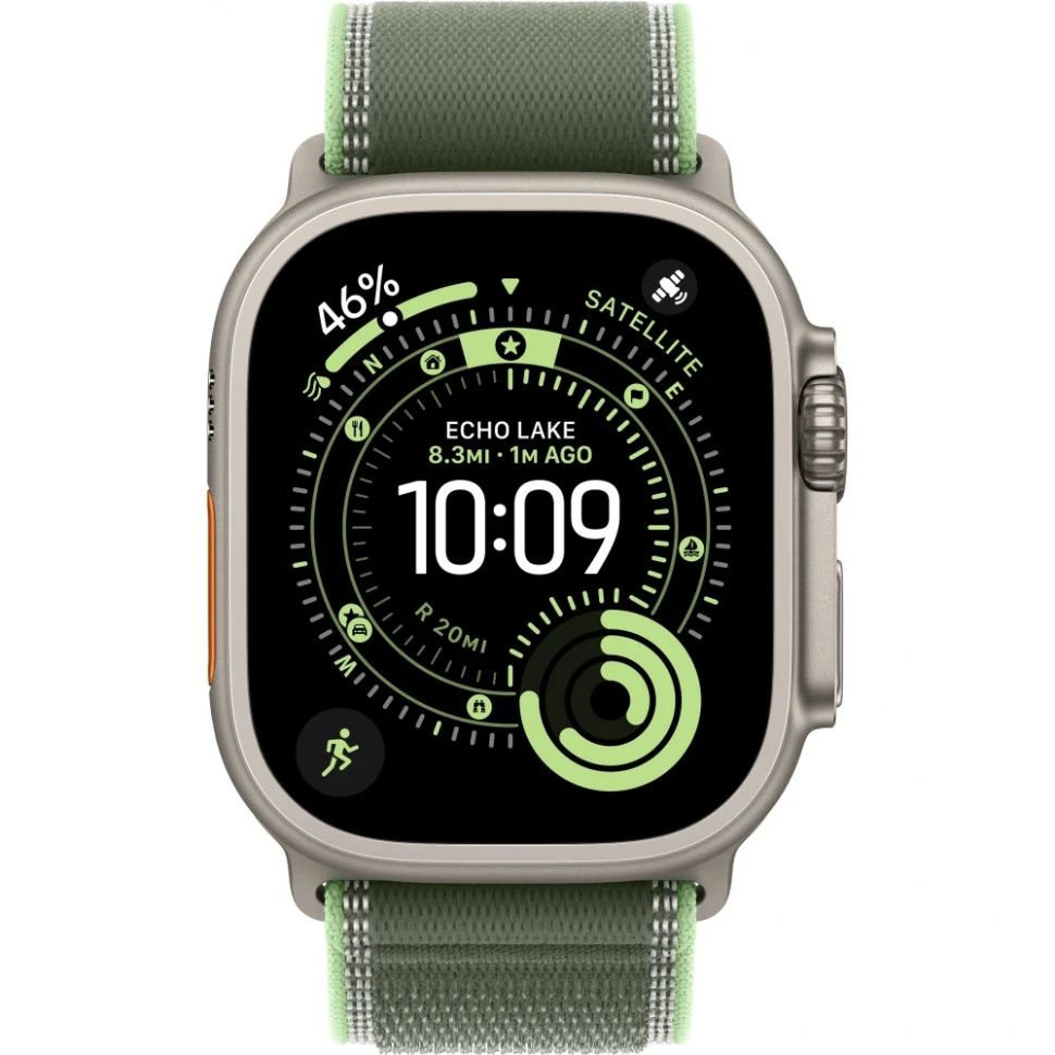 Часы Apple Watch Ultra 3 Natural Titanium 49mm Green/Neon Trail Loop