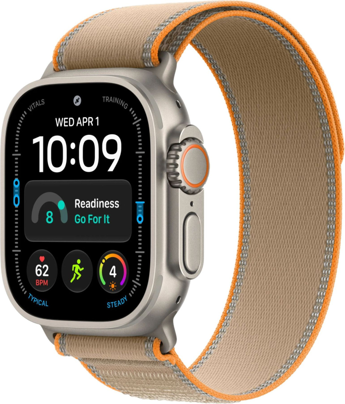 Часы Apple Watch Ultra 4 GPS+Cellular, 49 мм, Natural Titanium Sand Trail Loop M/L