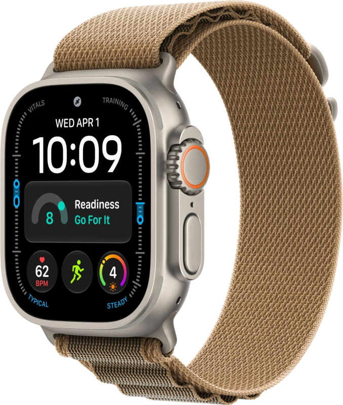 Часы Apple Watch Ultra 4 GPS+Cellular, 49 мм, Natural Titanium Desert Alpine Loop M