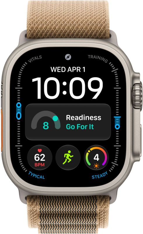 Часы Apple Watch Ultra 4 GPS+Cellular, 49 мм, Natural Titanium Desert Alpine Loop M