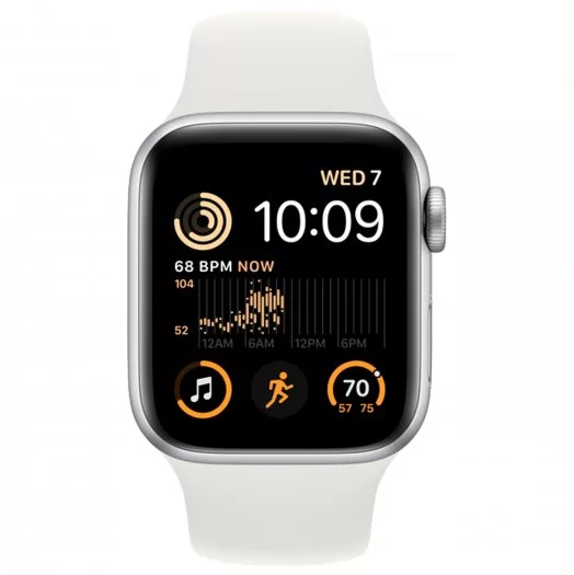 Часы Apple Watch SE 2022 44mm Silver Aluminium/White (MNK23)