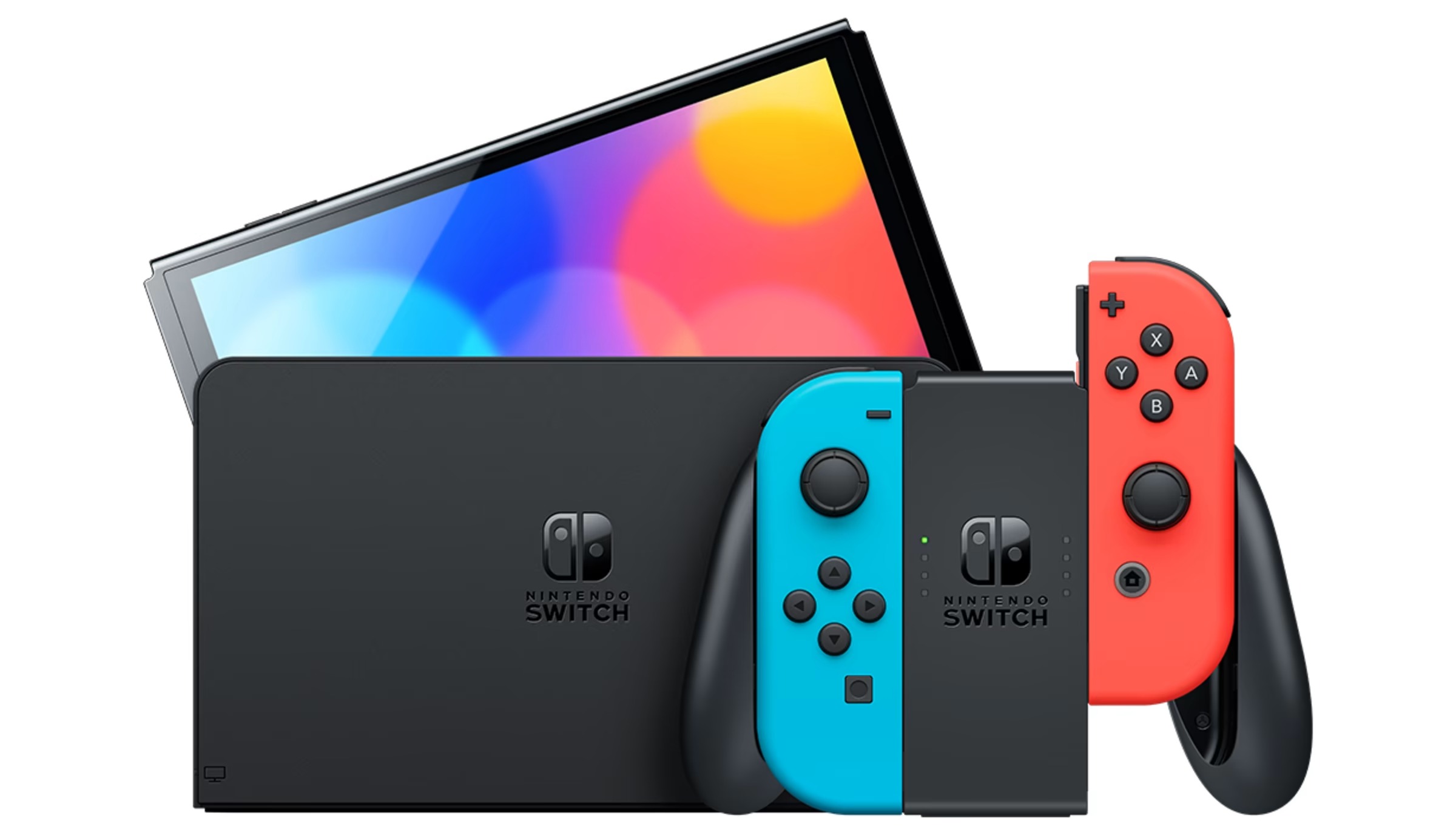 Игровая консоль Nintendo Switch OLED (красный/синий)